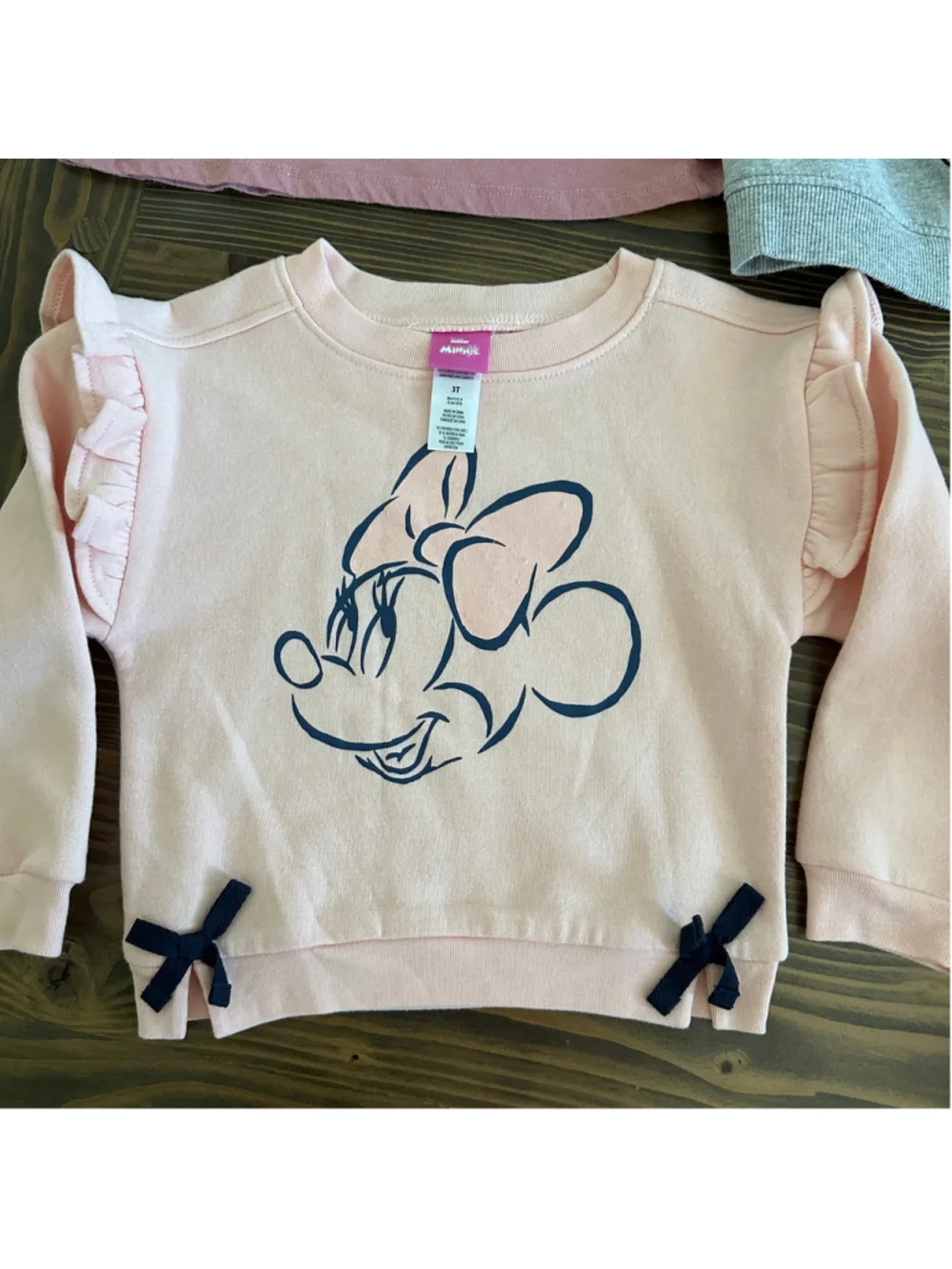 Girls Clothing Lot 3T Disney Minnie Mouse Stitch Sweatshirts Leggings 8 Pc